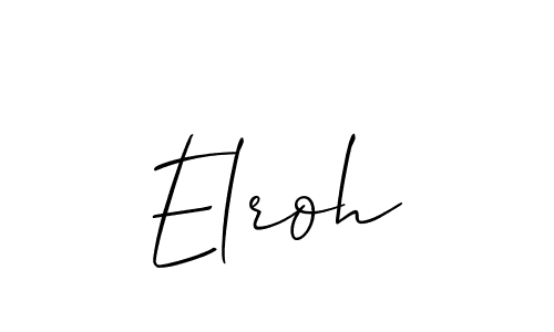 How to make Elroh signature? Allison_Script is a professional autograph style. Create handwritten signature for Elroh name. Elroh signature style 2 images and pictures png