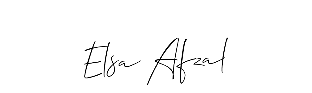 Allison_Script is a professional signature style that is perfect for those who want to add a touch of class to their signature. It is also a great choice for those who want to make their signature more unique. Get Elsa Afzal name to fancy signature for free. Elsa Afzal signature style 2 images and pictures png