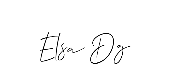 Design your own signature with our free online signature maker. With this signature software, you can create a handwritten (Allison_Script) signature for name Elsa Dg. Elsa Dg signature style 2 images and pictures png