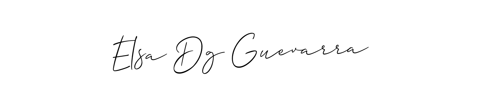 Create a beautiful signature design for name Elsa Dg Guevarra. With this signature (Allison_Script) fonts, you can make a handwritten signature for free. Elsa Dg Guevarra signature style 2 images and pictures png
