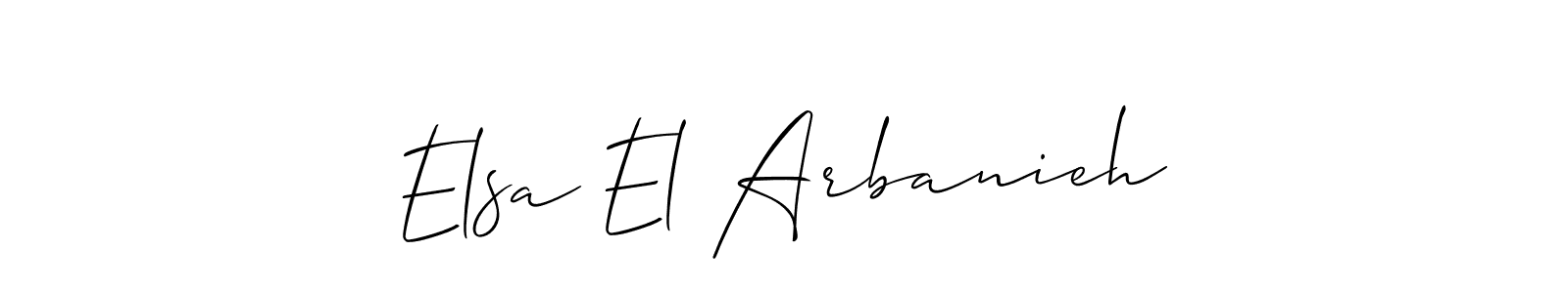 Similarly Allison_Script is the best handwritten signature design. Signature creator online .You can use it as an online autograph creator for name Elsa El Arbanieh. Elsa El Arbanieh signature style 2 images and pictures png