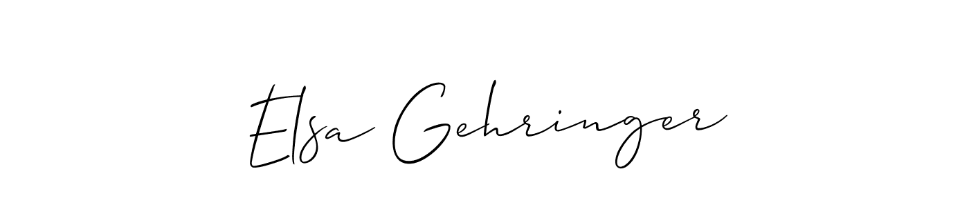 Also You can easily find your signature by using the search form. We will create Elsa Gehringer name handwritten signature images for you free of cost using Allison_Script sign style. Elsa Gehringer signature style 2 images and pictures png