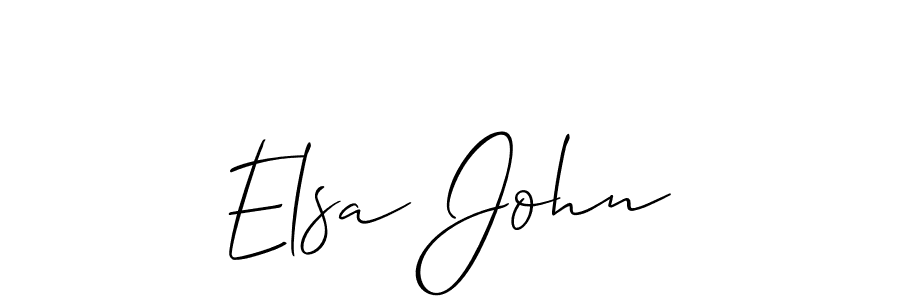 How to make Elsa John signature? Allison_Script is a professional autograph style. Create handwritten signature for Elsa John name. Elsa John signature style 2 images and pictures png