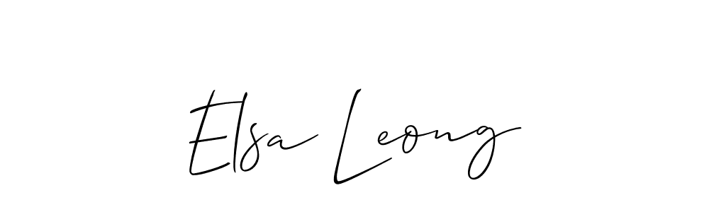 Elsa Leong stylish signature style. Best Handwritten Sign (Allison_Script) for my name. Handwritten Signature Collection Ideas for my name Elsa Leong. Elsa Leong signature style 2 images and pictures png