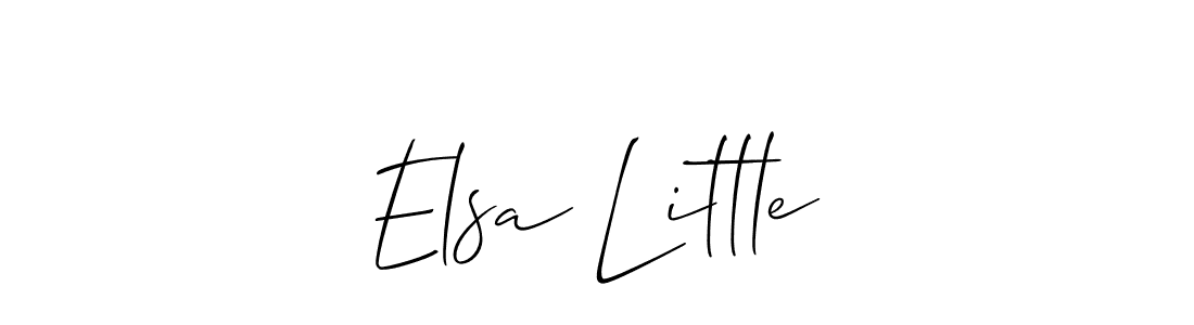 You should practise on your own different ways (Allison_Script) to write your name (Elsa Little) in signature. don't let someone else do it for you. Elsa Little signature style 2 images and pictures png