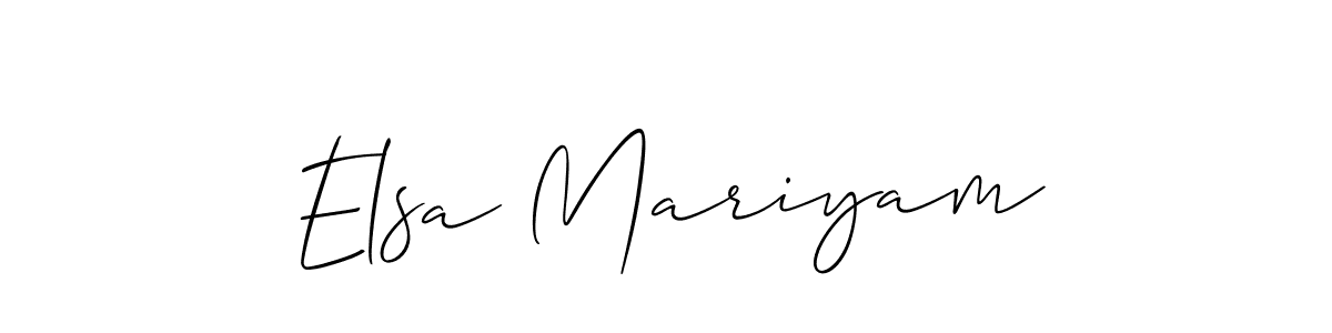 Elsa Mariyam stylish signature style. Best Handwritten Sign (Allison_Script) for my name. Handwritten Signature Collection Ideas for my name Elsa Mariyam. Elsa Mariyam signature style 2 images and pictures png