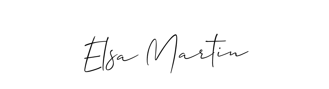 Design your own signature with our free online signature maker. With this signature software, you can create a handwritten (Allison_Script) signature for name Elsa Martin. Elsa Martin signature style 2 images and pictures png