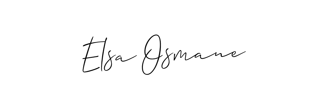 Make a beautiful signature design for name Elsa Osmane. With this signature (Allison_Script) style, you can create a handwritten signature for free. Elsa Osmane signature style 2 images and pictures png