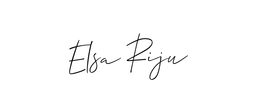 Allison_Script is a professional signature style that is perfect for those who want to add a touch of class to their signature. It is also a great choice for those who want to make their signature more unique. Get Elsa Riju name to fancy signature for free. Elsa Riju signature style 2 images and pictures png