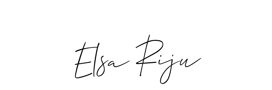 Allison_Script is a professional signature style that is perfect for those who want to add a touch of class to their signature. It is also a great choice for those who want to make their signature more unique. Get Elsa Riju name to fancy signature for free. Elsa Riju signature style 2 images and pictures png