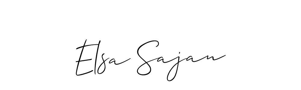 Elsa Sajan stylish signature style. Best Handwritten Sign (Allison_Script) for my name. Handwritten Signature Collection Ideas for my name Elsa Sajan. Elsa Sajan signature style 2 images and pictures png