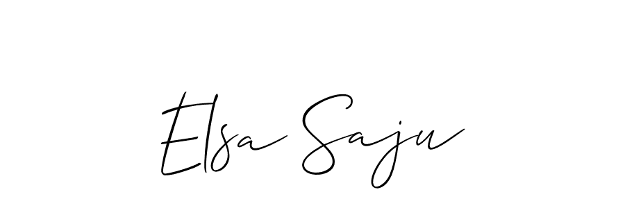 Design your own signature with our free online signature maker. With this signature software, you can create a handwritten (Allison_Script) signature for name Elsa Saju. Elsa Saju signature style 2 images and pictures png