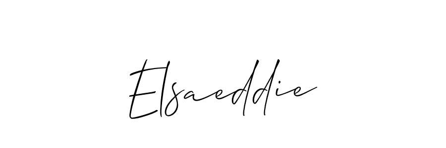 Allison_Script is a professional signature style that is perfect for those who want to add a touch of class to their signature. It is also a great choice for those who want to make their signature more unique. Get Elsaeddie name to fancy signature for free. Elsaeddie signature style 2 images and pictures png