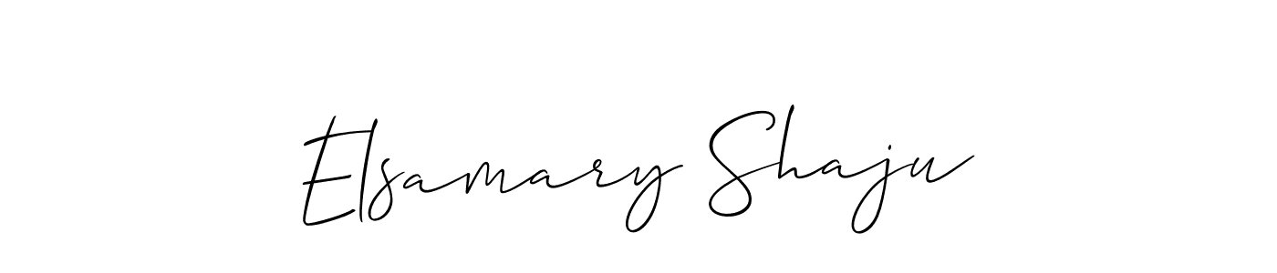 Also You can easily find your signature by using the search form. We will create Elsamary Shaju name handwritten signature images for you free of cost using Allison_Script sign style. Elsamary Shaju signature style 2 images and pictures png