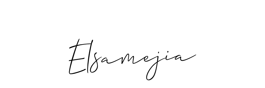 Design your own signature with our free online signature maker. With this signature software, you can create a handwritten (Allison_Script) signature for name Elsamejia. Elsamejia signature style 2 images and pictures png