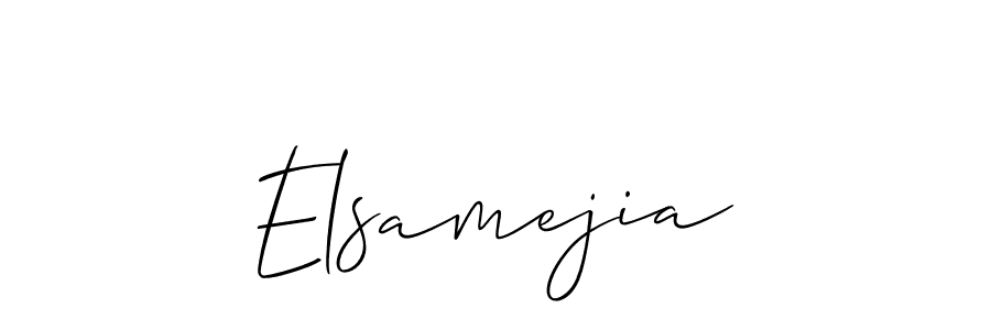 The best way (Allison_Script) to make a short signature is to pick only two or three words in your name. The name Elsamejia include a total of six letters. For converting this name. Elsamejia signature style 2 images and pictures png