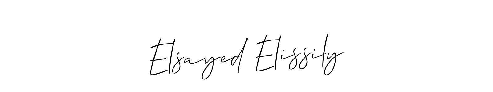 How to make Elsayed Elissily name signature. Use Allison_Script style for creating short signs online. This is the latest handwritten sign. Elsayed Elissily signature style 2 images and pictures png