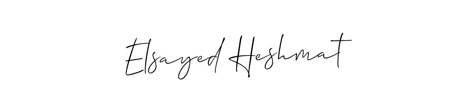 if you are searching for the best signature style for your name Elsayed Heshmat. so please give up your signature search. here we have designed multiple signature styles  using Allison_Script. Elsayed Heshmat signature style 2 images and pictures png