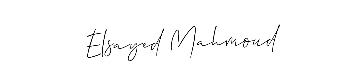 How to make Elsayed Mahmoud signature? Allison_Script is a professional autograph style. Create handwritten signature for Elsayed Mahmoud name. Elsayed Mahmoud signature style 2 images and pictures png