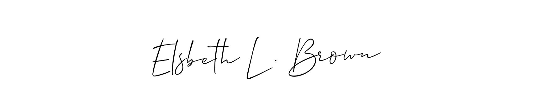 See photos of Elsbeth L . Brown official signature by Spectra . Check more albums & portfolios. Read reviews & check more about Allison_Script font. Elsbeth L . Brown signature style 2 images and pictures png