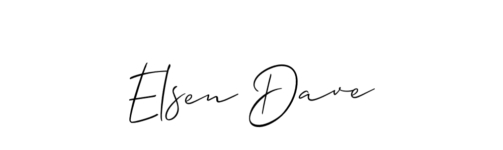 Elsen Dave stylish signature style. Best Handwritten Sign (Allison_Script) for my name. Handwritten Signature Collection Ideas for my name Elsen Dave. Elsen Dave signature style 2 images and pictures png