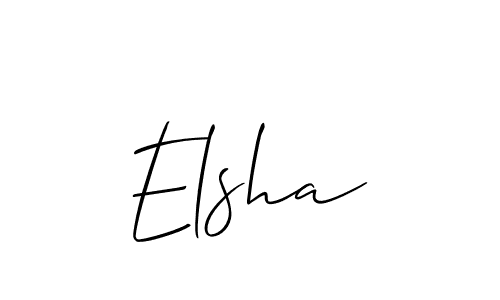 How to make Elsha signature? Allison_Script is a professional autograph style. Create handwritten signature for Elsha name. Elsha signature style 2 images and pictures png