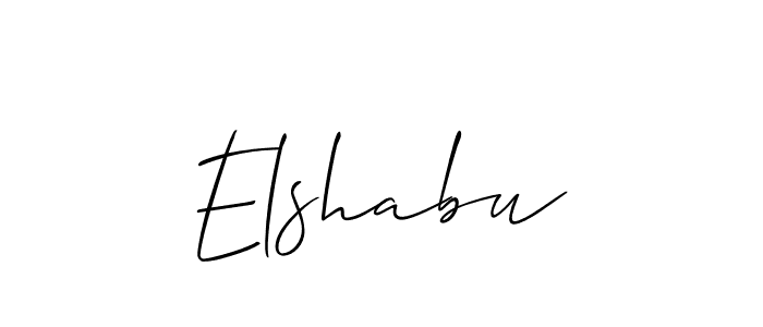 Make a beautiful signature design for name Elshabu. With this signature (Allison_Script) style, you can create a handwritten signature for free. Elshabu signature style 2 images and pictures png