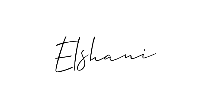 Also we have Elshani name is the best signature style. Create professional handwritten signature collection using Allison_Script autograph style. Elshani signature style 2 images and pictures png