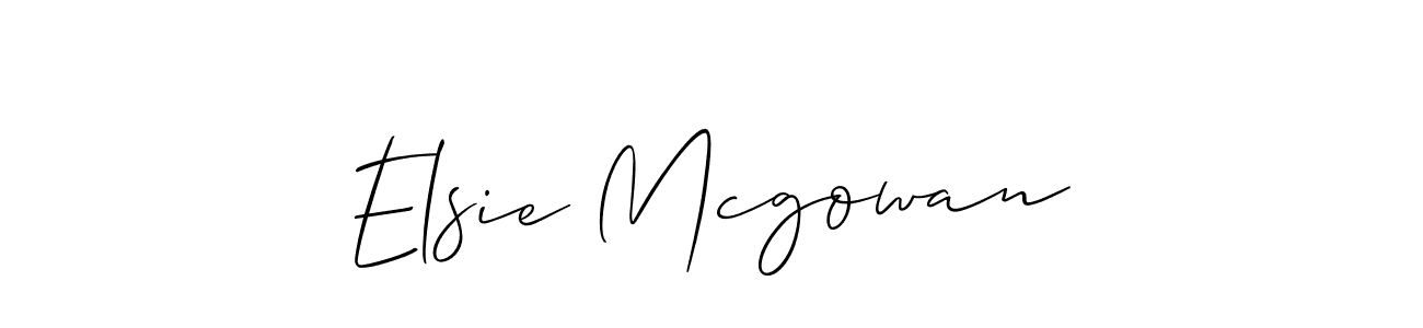 You should practise on your own different ways (Allison_Script) to write your name (Elsie Mcgowan) in signature. don't let someone else do it for you. Elsie Mcgowan signature style 2 images and pictures png