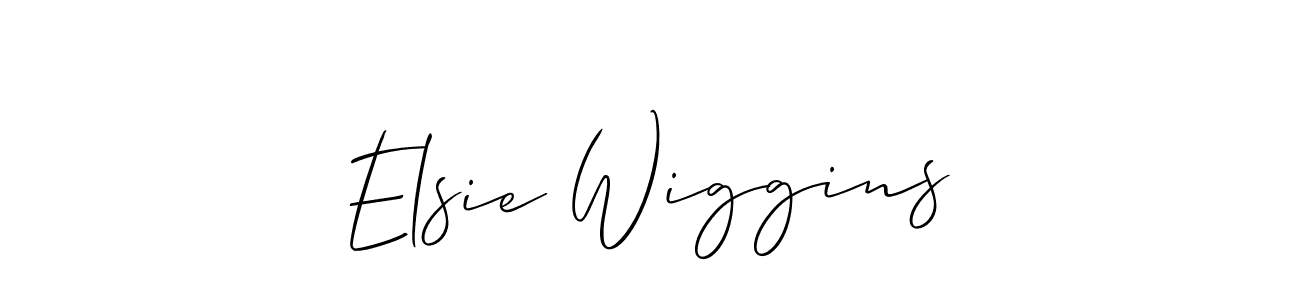 How to Draw Elsie Wiggins signature style? Allison_Script is a latest design signature styles for name Elsie Wiggins. Elsie Wiggins signature style 2 images and pictures png