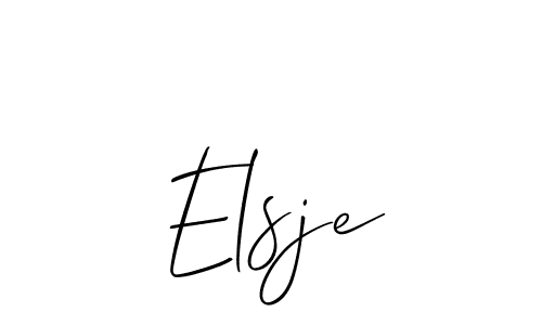 How to make Elsje signature? Allison_Script is a professional autograph style. Create handwritten signature for Elsje name. Elsje signature style 2 images and pictures png