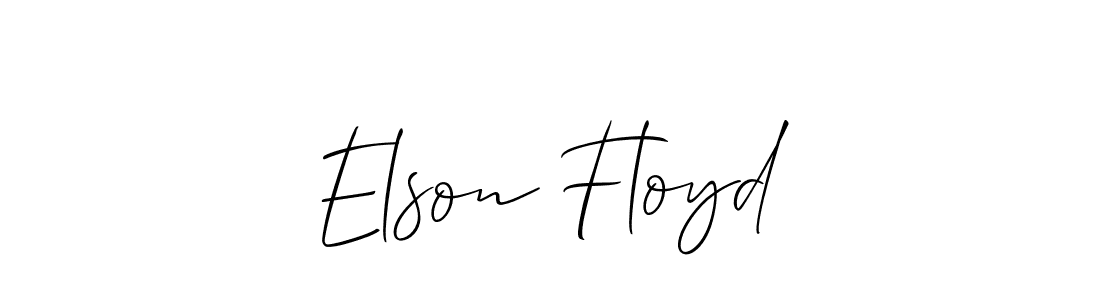 Create a beautiful signature design for name Elson Floyd. With this signature (Allison_Script) fonts, you can make a handwritten signature for free. Elson Floyd signature style 2 images and pictures png