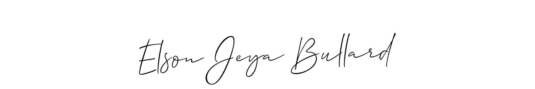 You should practise on your own different ways (Allison_Script) to write your name (Elson Jeya Bullard) in signature. don't let someone else do it for you. Elson Jeya Bullard signature style 2 images and pictures png