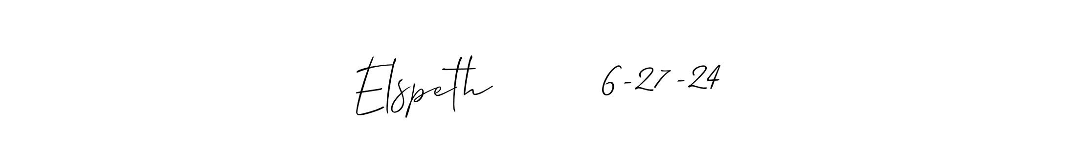 Elspeth        6-27-24 stylish signature style. Best Handwritten Sign (Allison_Script) for my name. Handwritten Signature Collection Ideas for my name Elspeth        6-27-24. Elspeth        6-27-24 signature style 2 images and pictures png