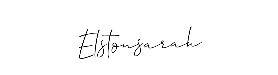 Also You can easily find your signature by using the search form. We will create Elstonsarah name handwritten signature images for you free of cost using Allison_Script sign style. Elstonsarah signature style 2 images and pictures png