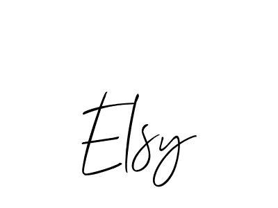 Create a beautiful signature design for name Elsy. With this signature (Allison_Script) fonts, you can make a handwritten signature for free. Elsy signature style 2 images and pictures png