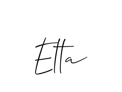 Design your own signature with our free online signature maker. With this signature software, you can create a handwritten (Allison_Script) signature for name Elta. Elta signature style 2 images and pictures png