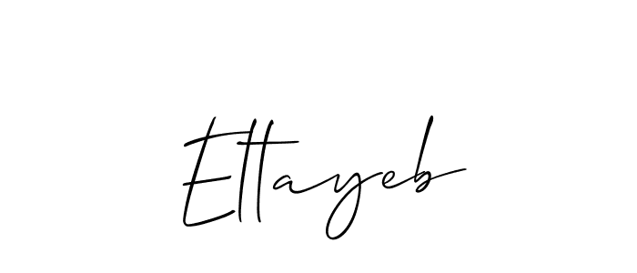 Allison_Script is a professional signature style that is perfect for those who want to add a touch of class to their signature. It is also a great choice for those who want to make their signature more unique. Get Eltayeb name to fancy signature for free. Eltayeb signature style 2 images and pictures png