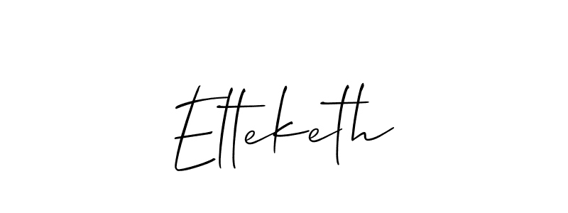 Design your own signature with our free online signature maker. With this signature software, you can create a handwritten (Allison_Script) signature for name Elteketh. Elteketh signature style 2 images and pictures png