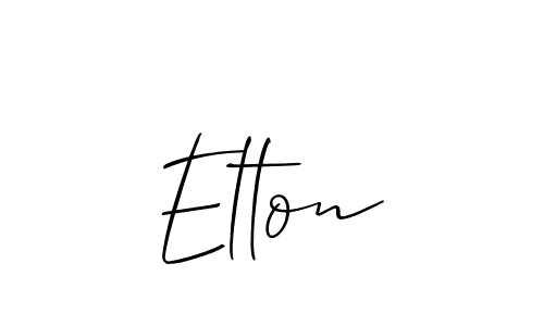 How to make Elton signature? Allison_Script is a professional autograph style. Create handwritten signature for Elton name. Elton signature style 2 images and pictures png