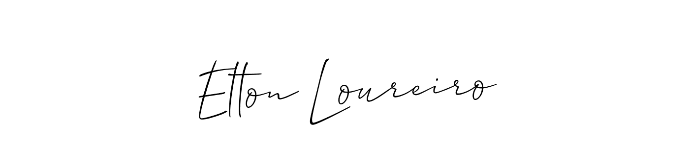 It looks lik you need a new signature style for name Elton Loureiro. Design unique handwritten (Allison_Script) signature with our free signature maker in just a few clicks. Elton Loureiro signature style 2 images and pictures png