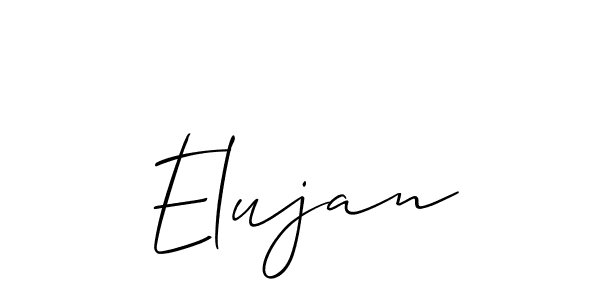 Also we have Elujan name is the best signature style. Create professional handwritten signature collection using Allison_Script autograph style. Elujan signature style 2 images and pictures png