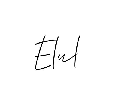 Create a beautiful signature design for name Elul. With this signature (Allison_Script) fonts, you can make a handwritten signature for free. Elul signature style 2 images and pictures png