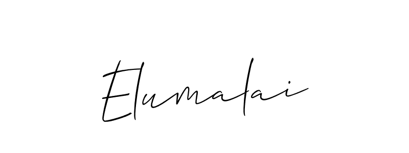 Elumalai stylish signature style. Best Handwritten Sign (Allison_Script) for my name. Handwritten Signature Collection Ideas for my name Elumalai. Elumalai signature style 2 images and pictures png