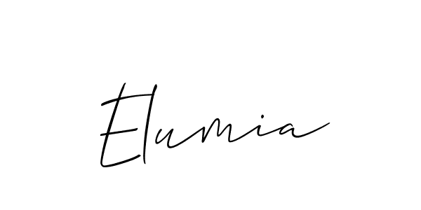 Best and Professional Signature Style for Elumia. Allison_Script Best Signature Style Collection. Elumia signature style 2 images and pictures png