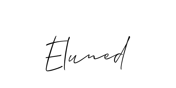 Eluned stylish signature style. Best Handwritten Sign (Allison_Script) for my name. Handwritten Signature Collection Ideas for my name Eluned. Eluned signature style 2 images and pictures png