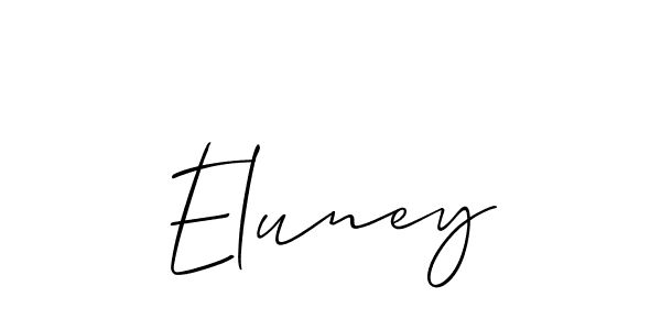Also You can easily find your signature by using the search form. We will create Eluney name handwritten signature images for you free of cost using Allison_Script sign style. Eluney signature style 2 images and pictures png