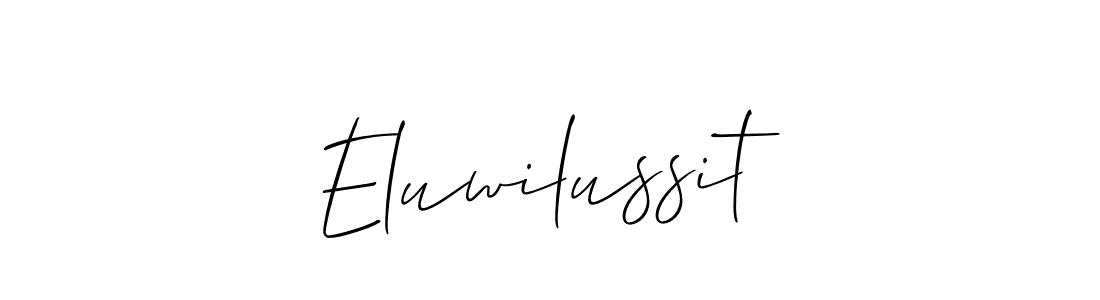 Allison_Script is a professional signature style that is perfect for those who want to add a touch of class to their signature. It is also a great choice for those who want to make their signature more unique. Get Eluwilussit name to fancy signature for free. Eluwilussit signature style 2 images and pictures png