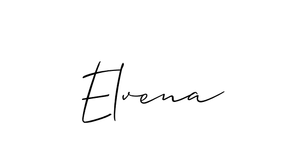 The best way (Allison_Script) to make a short signature is to pick only two or three words in your name. The name Elvena include a total of six letters. For converting this name. Elvena signature style 2 images and pictures png