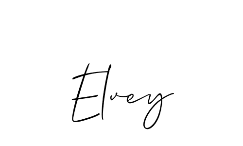 Make a beautiful signature design for name Elvey. With this signature (Allison_Script) style, you can create a handwritten signature for free. Elvey signature style 2 images and pictures png